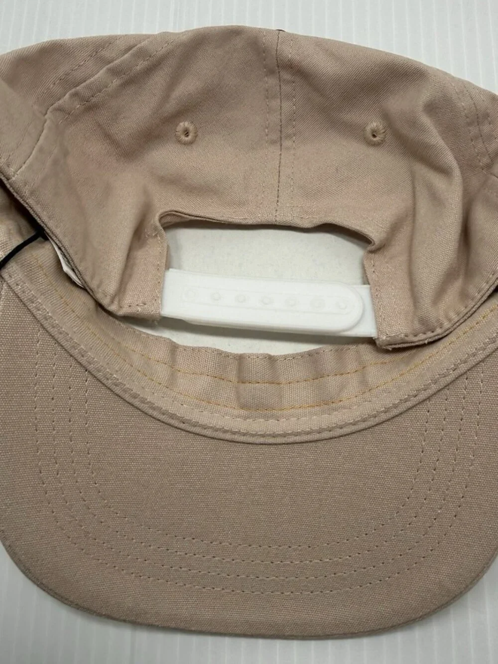 Timberland Hat Cap Adjustable Beige Tan Logo Dad Hat Cotton NWT Unisex